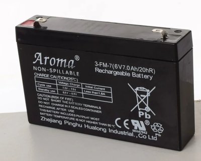 Аккумулятор 6V 7AH Aroma для детского электромобиля 7400 фото